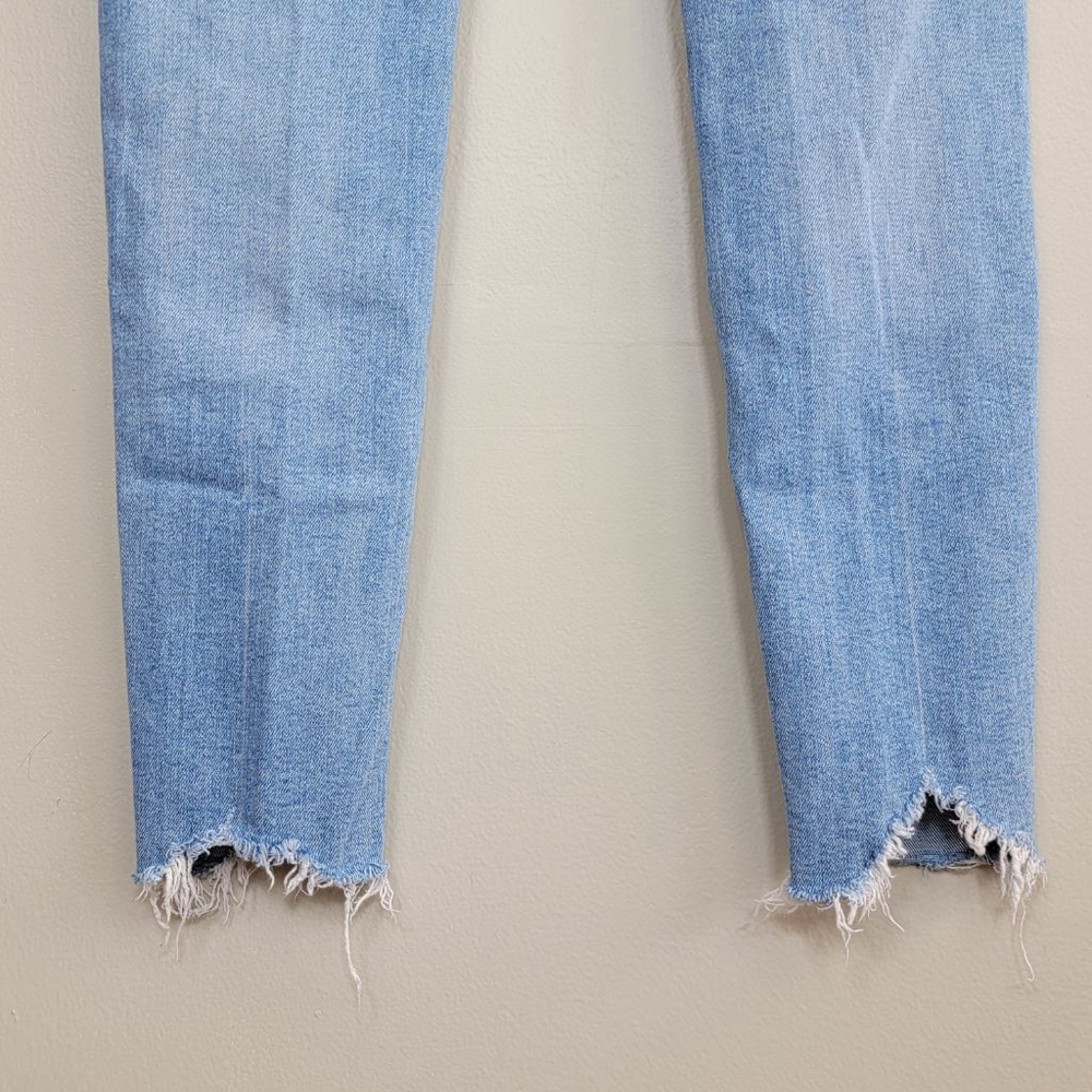 American Eagle Luxe Skinny Jeans Super Hi Rise Jegging Light Blue Wash AE 4 - Picture 9 of 14